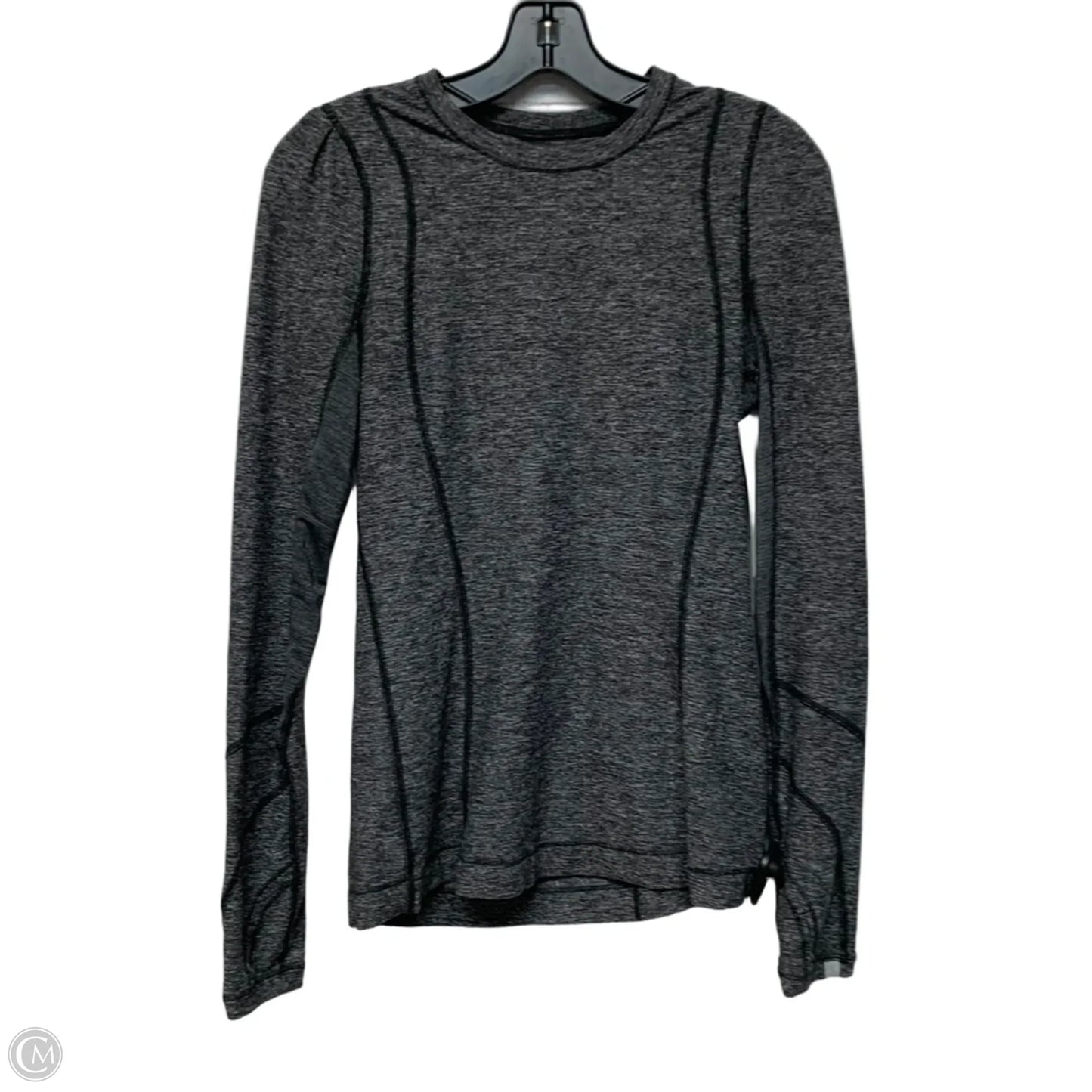 Athletic Top Long Sleeve Crewneck By Lululemon In Grey, Size: M