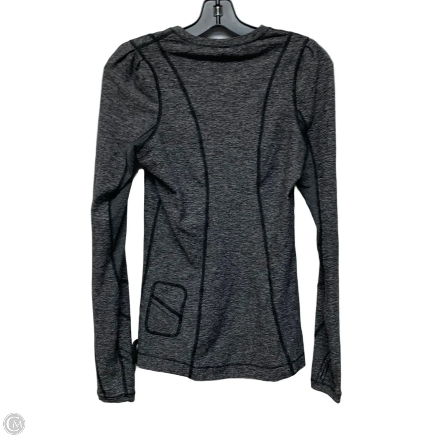 Athletic Top Long Sleeve Crewneck By Lululemon In Grey, Size: M