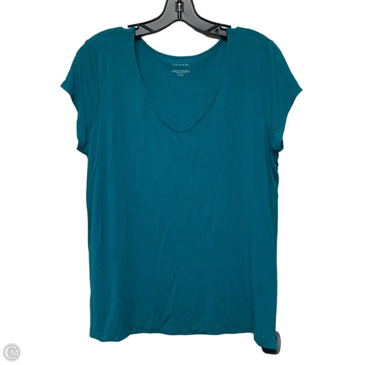 Top Short Sleeve Basic By Tahari In Blue, Size: Xl