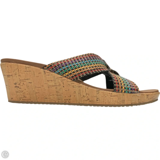 Sandals Heels Wedge By Skechers In Multi-colored, Size: 11