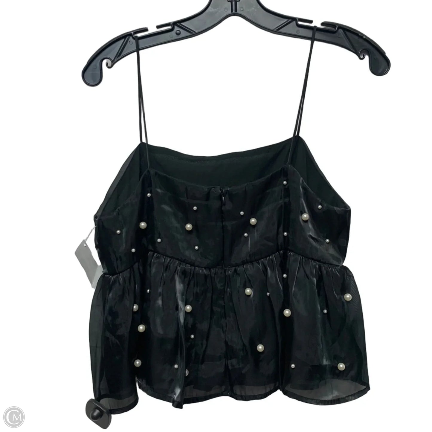 Top Sleeveless By Storia In Black & White, Size: Mp