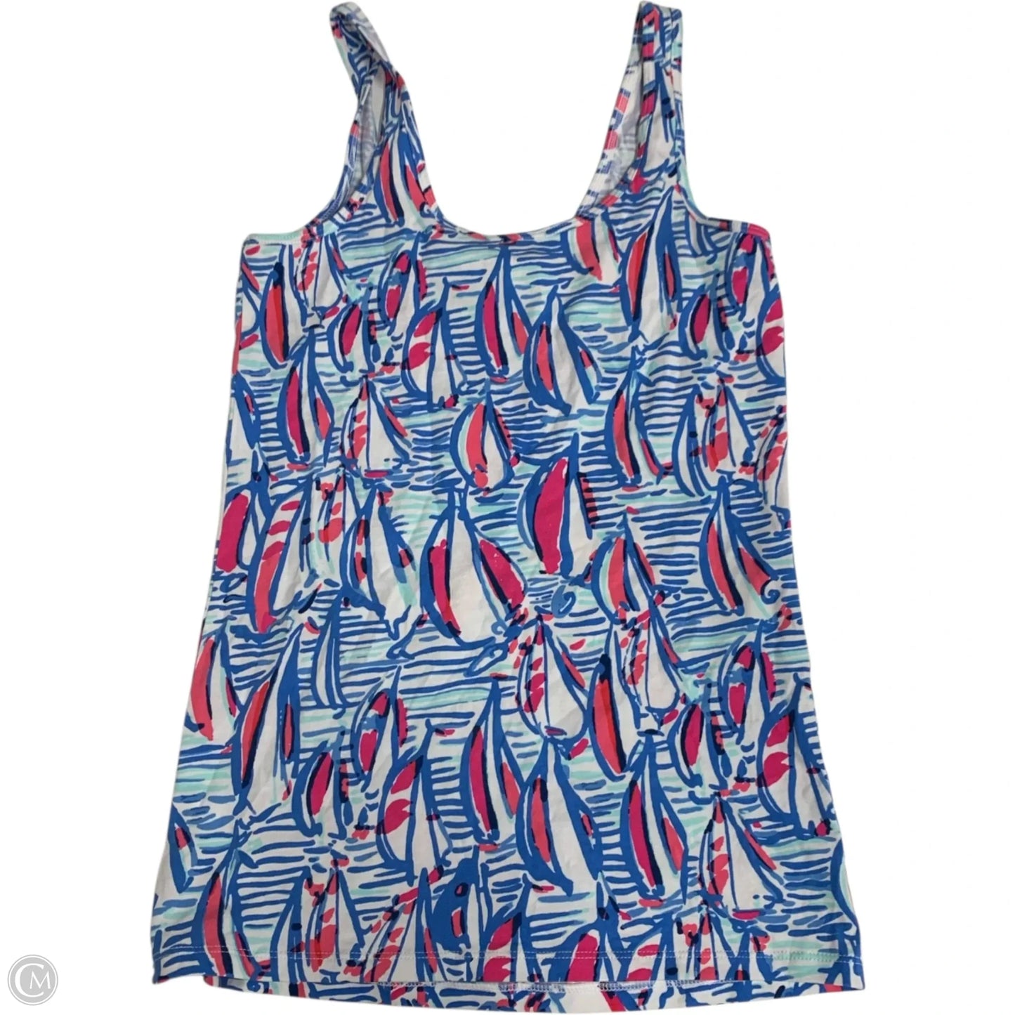 Top Sleeveless Designer By Lilly Pulitzer In Blue & Pink, Size: S