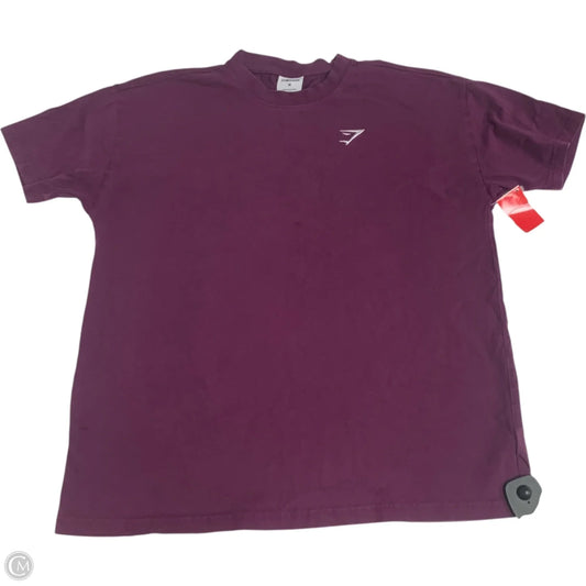Athletic Top Short Sleeve By Gym Shark In Purple, Size: M