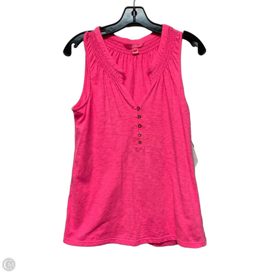 Top Sleeveless Designer By Lilly Pulitzer In Pink, Size: L