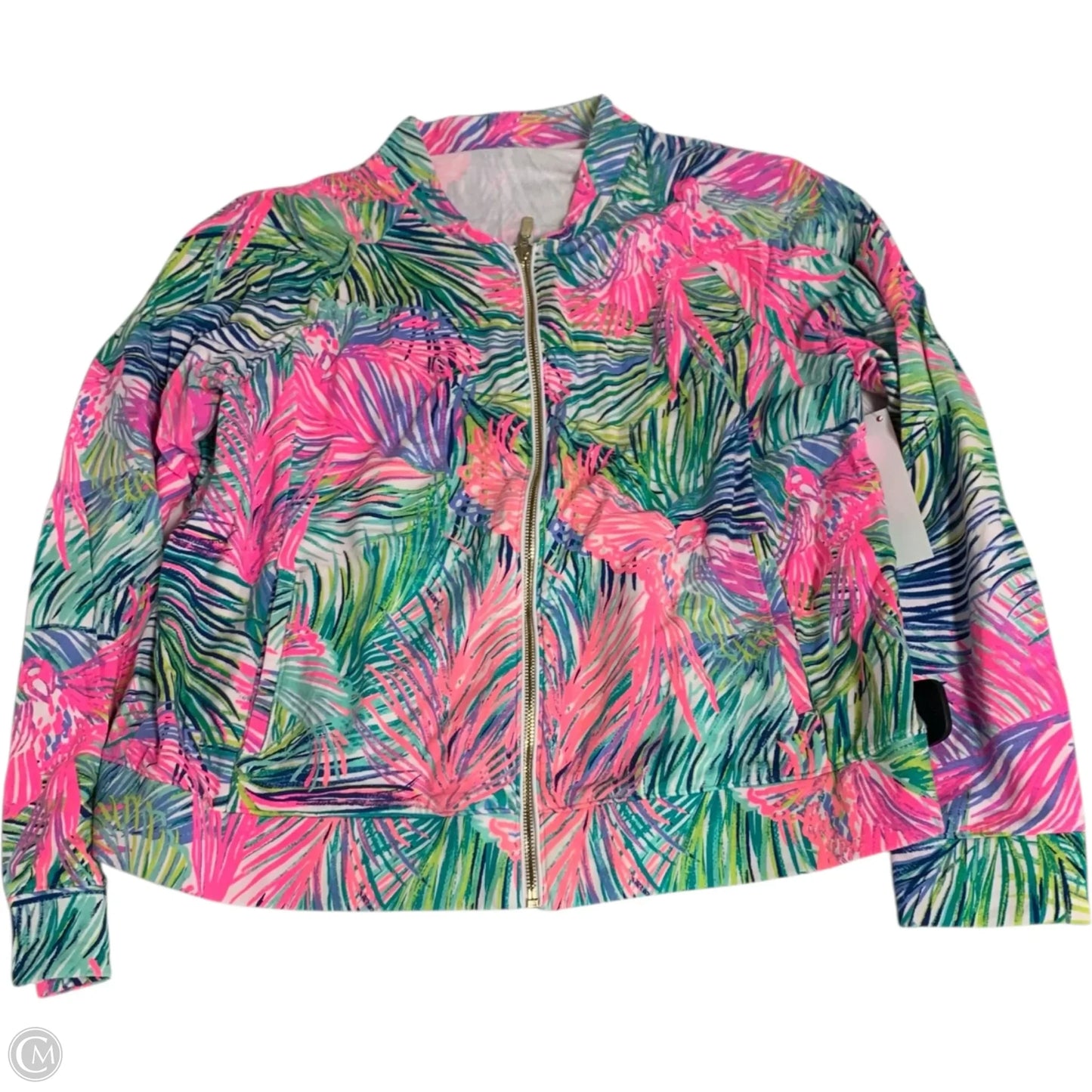 Sweatshirt Designer By Lilly Pulitzer In Green & Pink, Size: L