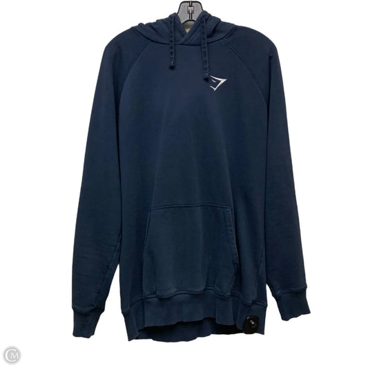 Sweatshirt Hoodie By Gym Shark In Blue, Size: L