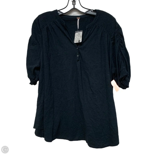 Top Short Sleeve By Free People In Black, Size: L