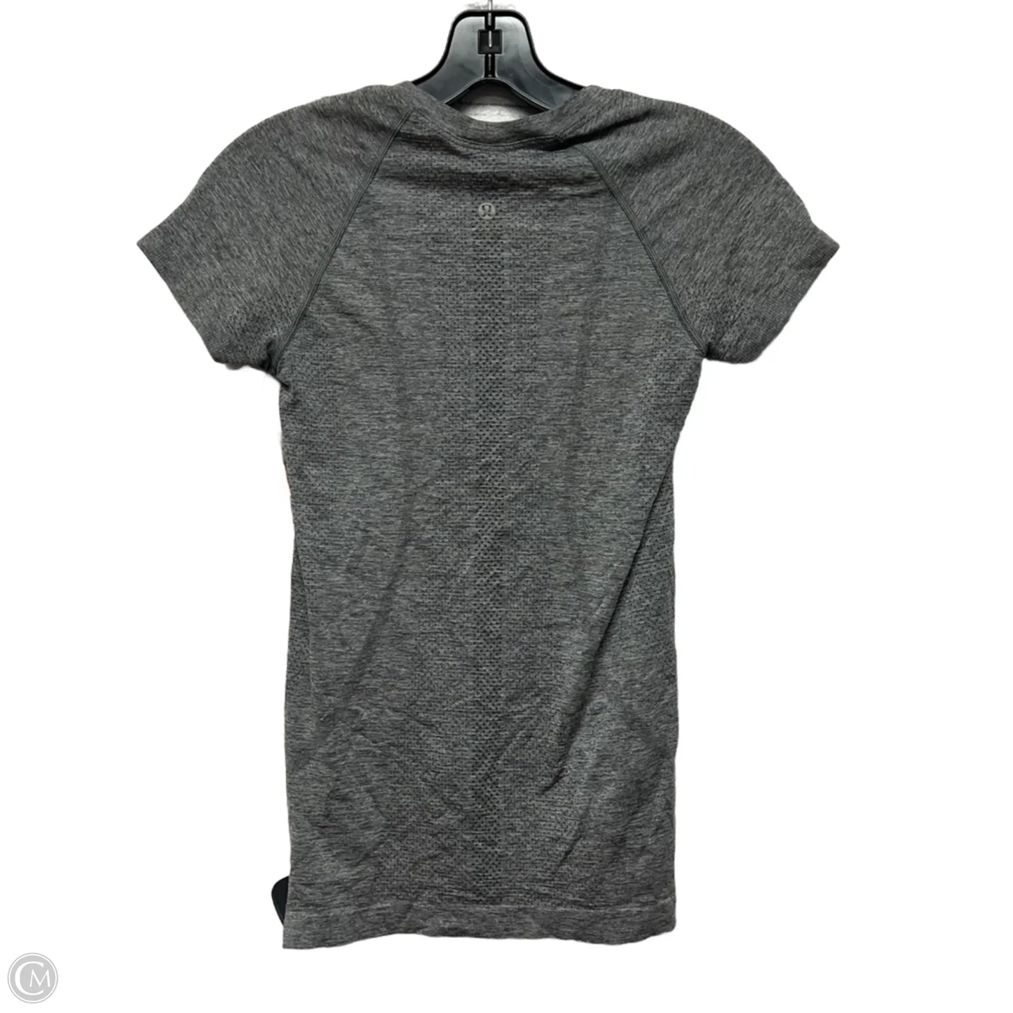 Athletic Top Short Sleeve By Lululemon In Grey, Size: S