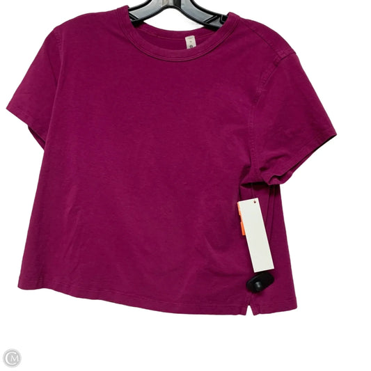 Athletic Top Short Sleeve By Lululemon In Purple, Size: M