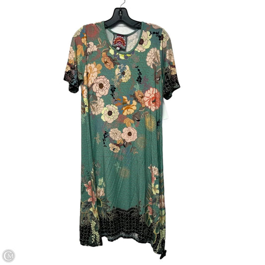 Dress Designer By Johnny Was In Blue, Size: M