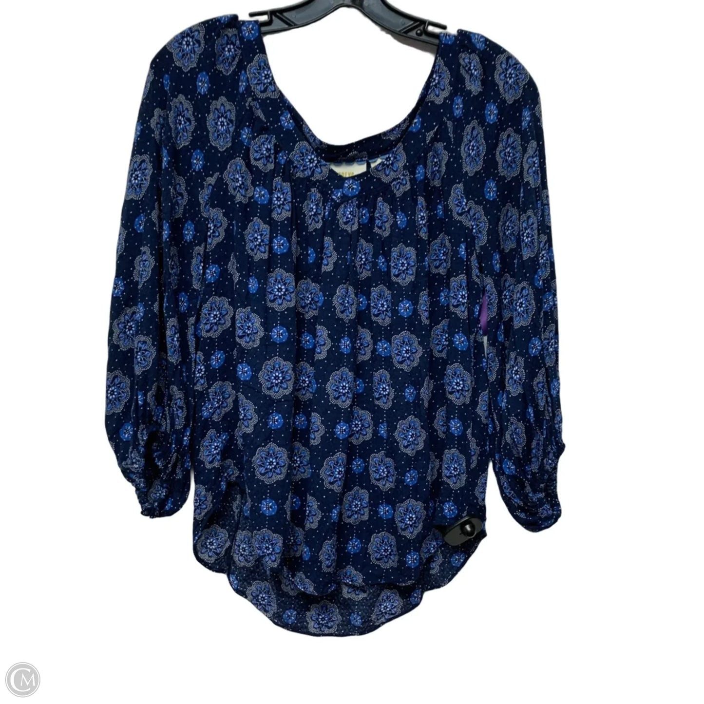 Top Long Sleeve By Maeve In Blue, Size: S