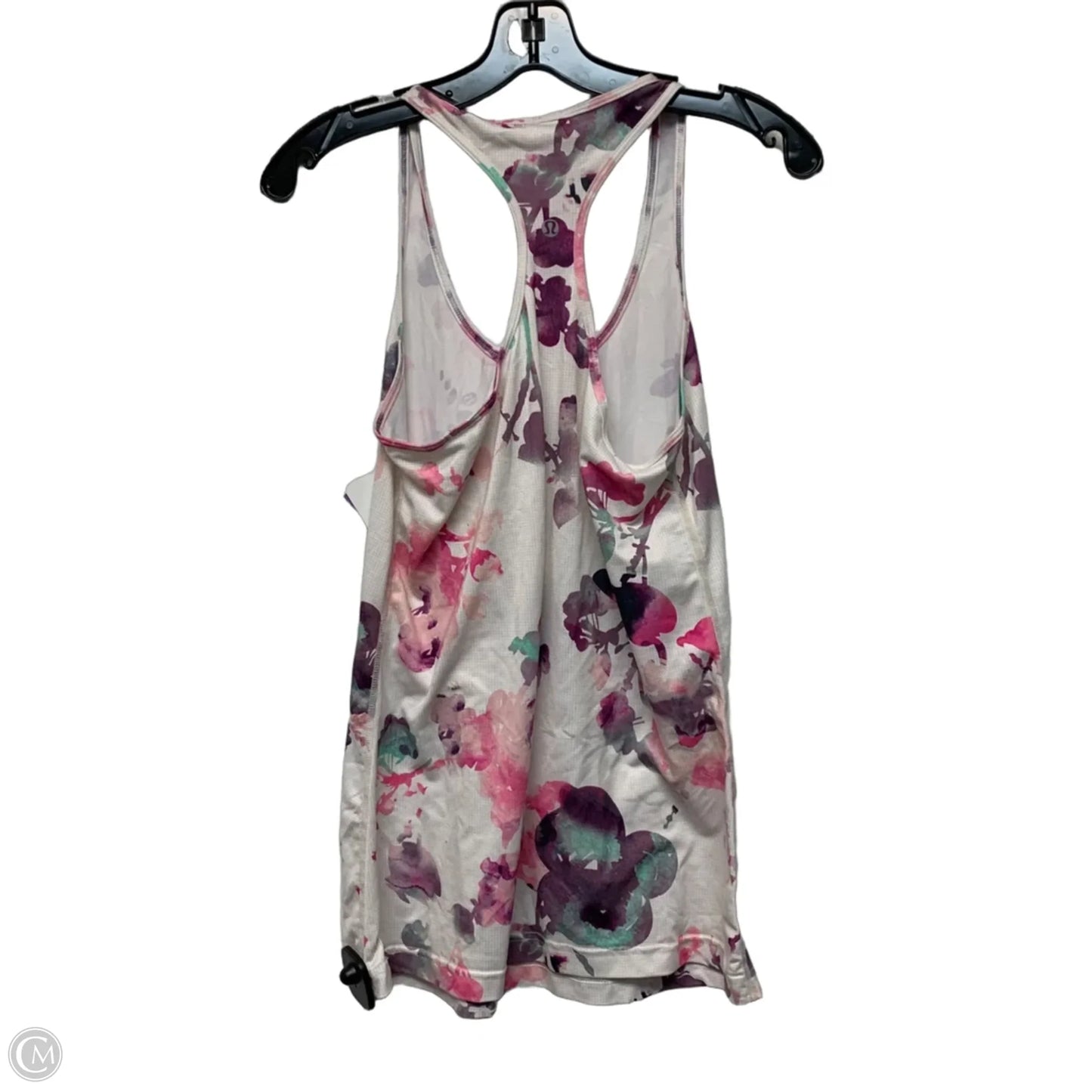 Athletic Tank Top By Lululemon In Pink & White, Size: M