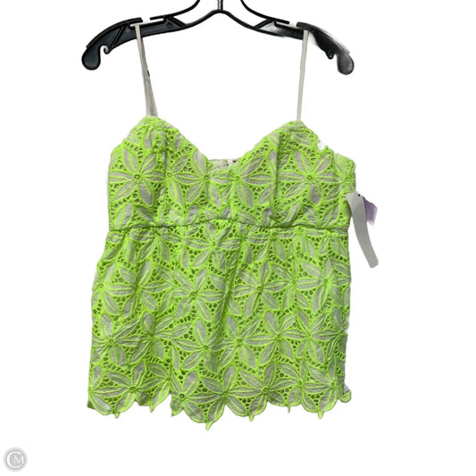 Top Sleeveless Designer By Lilly Pulitzer In Green & White, Size: M