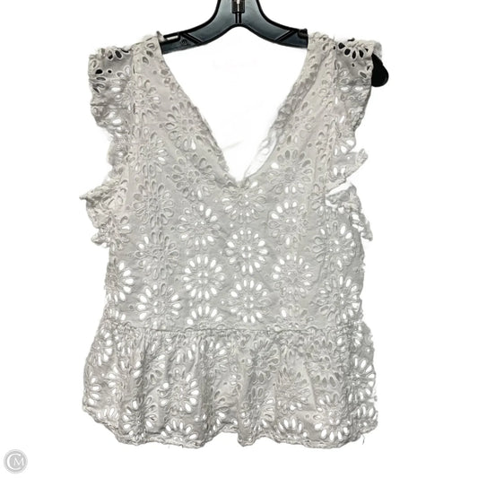 Top Sleeveless Designer By Lilly Pulitzer In White, Size: S