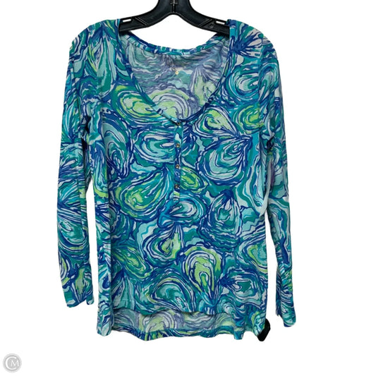 Top Long Sleeve Designer By Lilly Pulitzer In Blue, Size: M