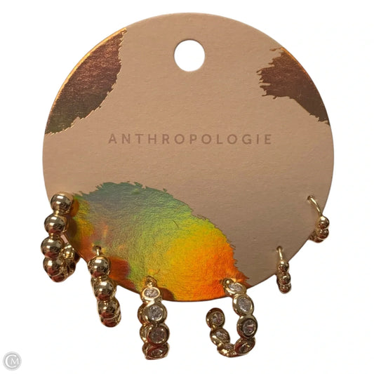 Earrings Hoop By Anthropologie, Size: 03 Piece Set