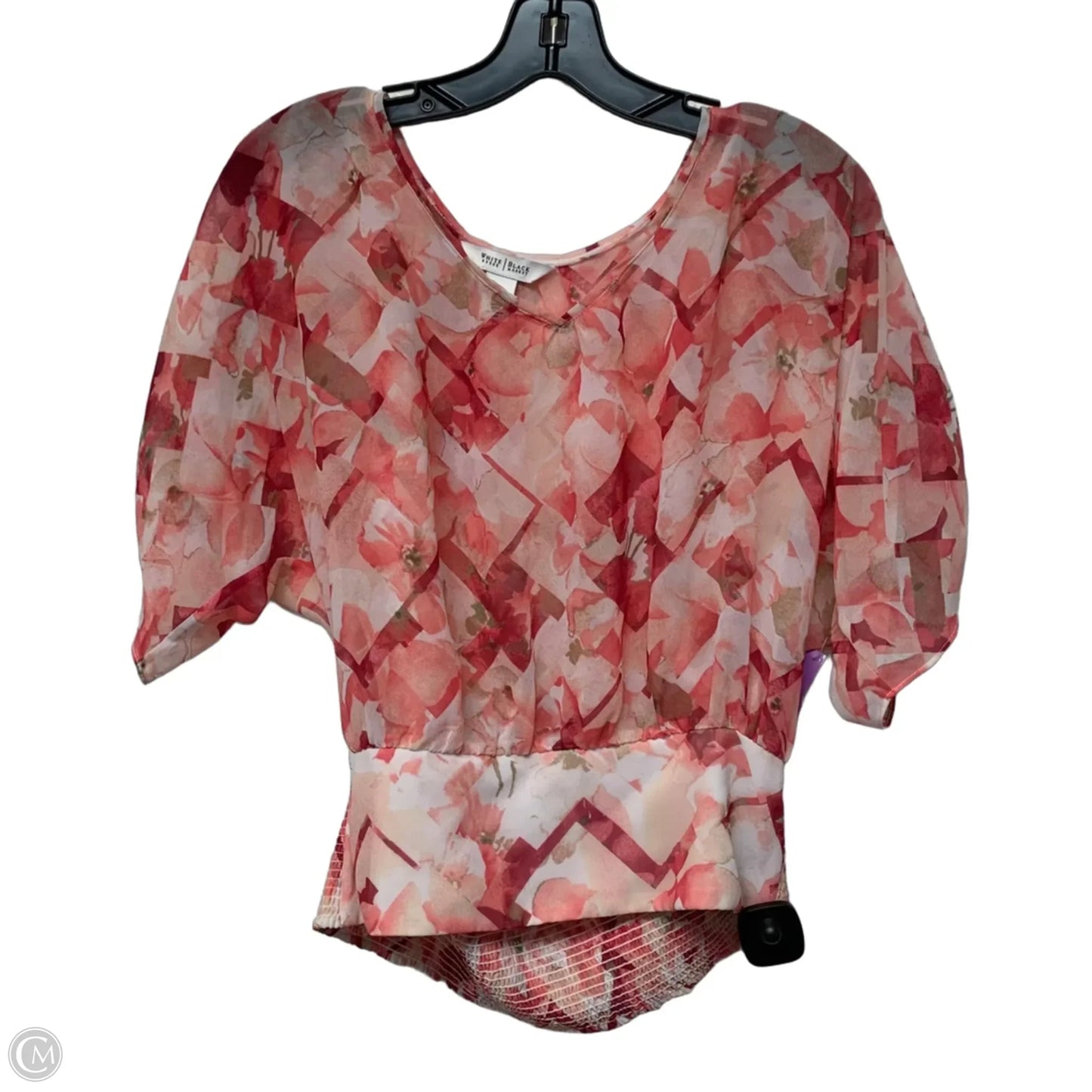 Blouse Short Sleeve By White House Black Market In Pink, Size: S