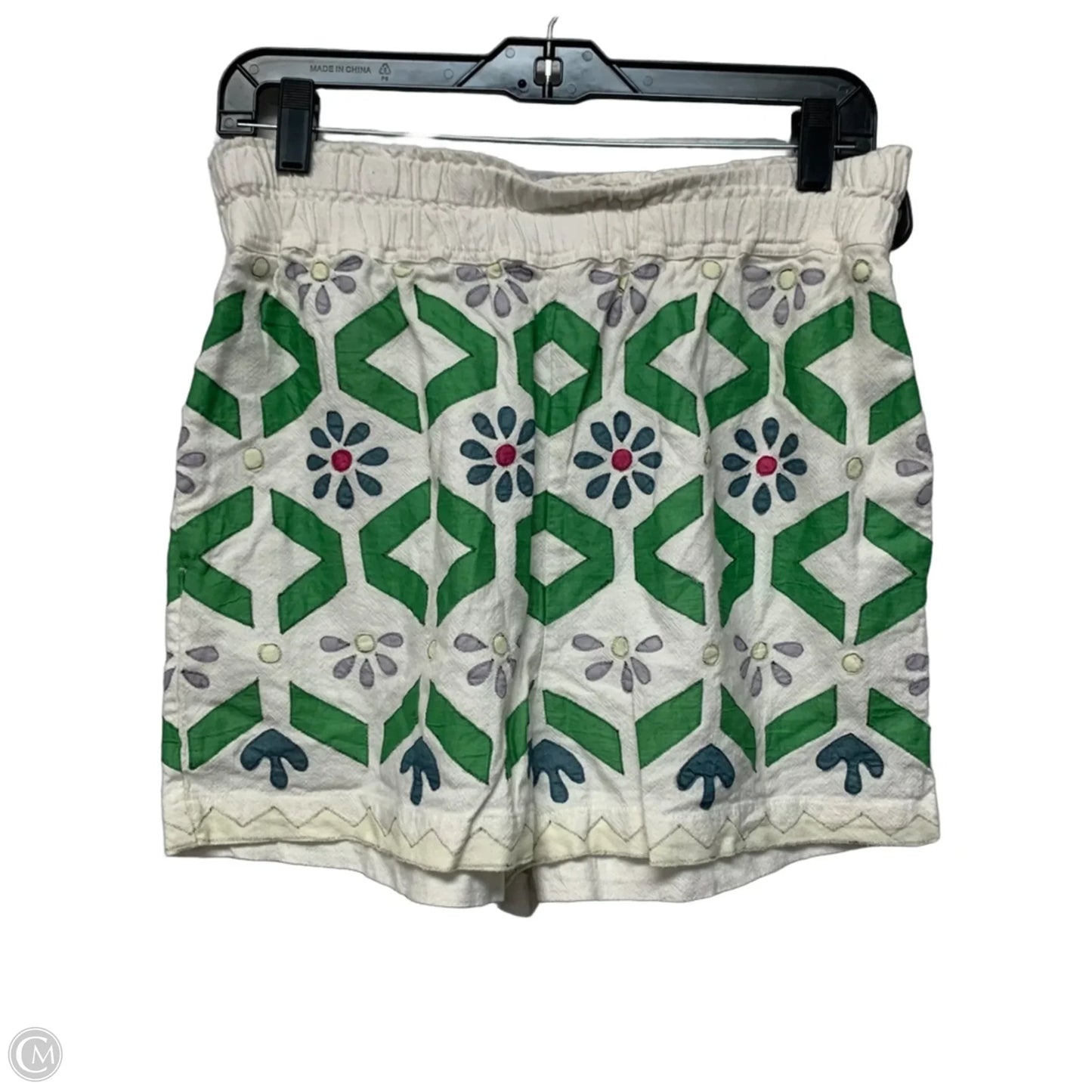 Shorts By Anthropologie In Green & White, Size: M