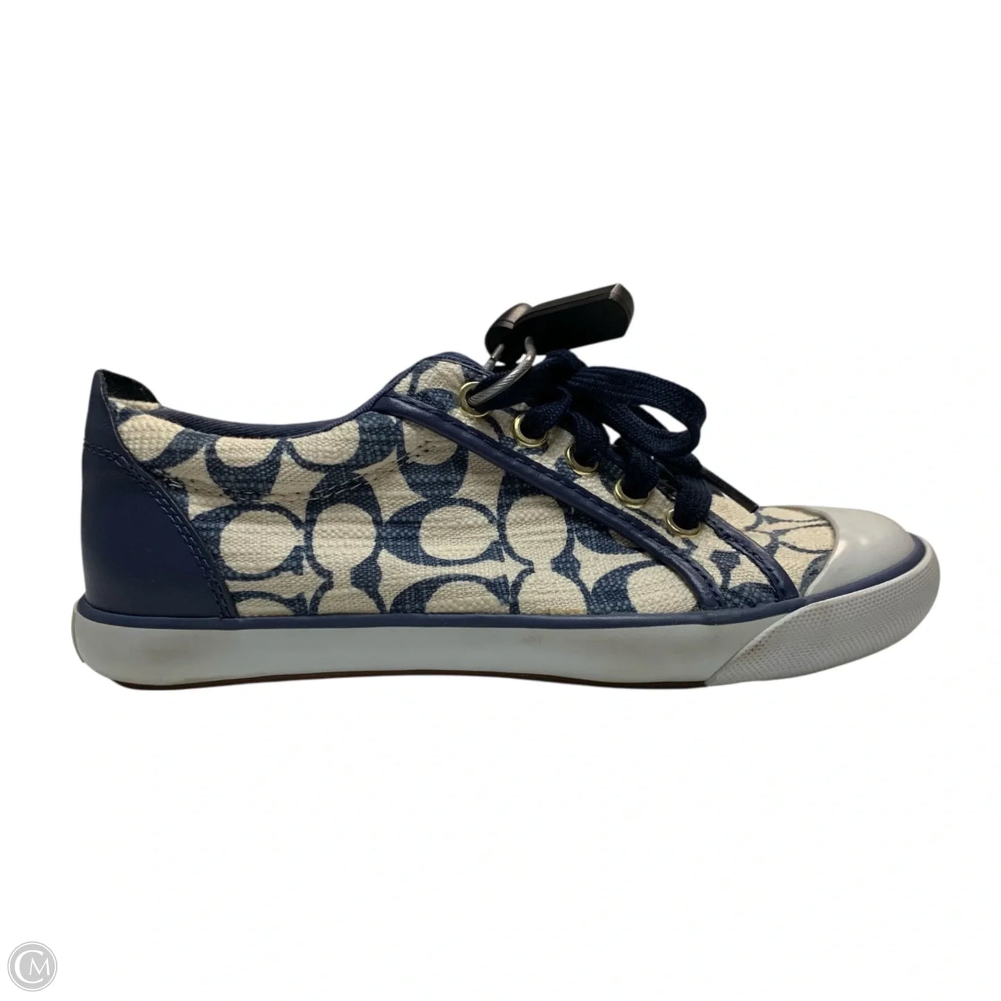 Shoes Designer By Coach In Blue & Cream, Size: 5.5