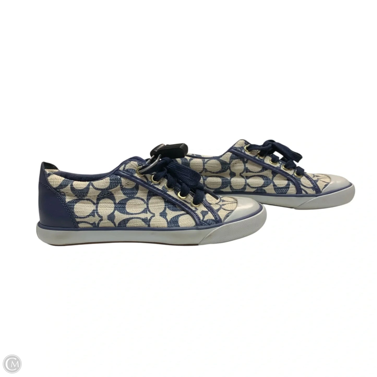 Shoes Designer By Coach In Blue & Cream, Size: 5.5