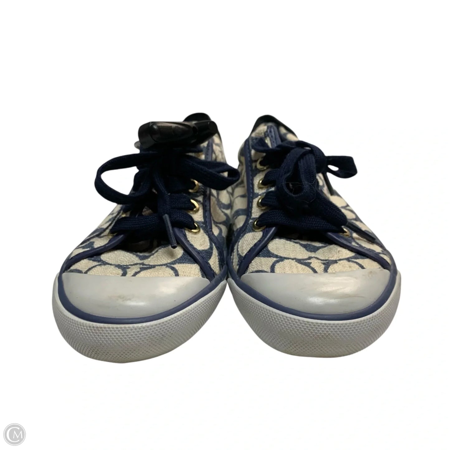 Shoes Designer By Coach In Blue & Cream, Size: 5.5