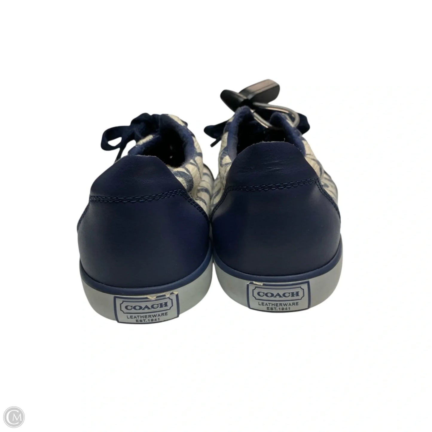 Shoes Designer By Coach In Blue & Cream, Size: 5.5