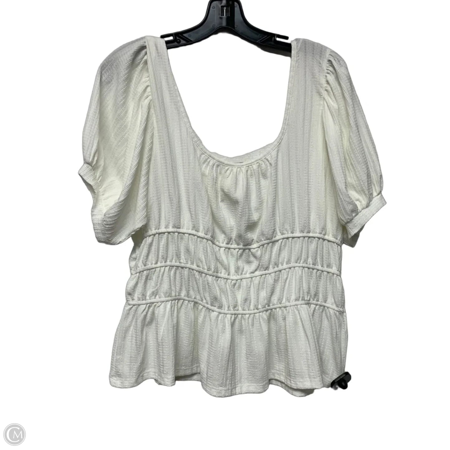 Top Short Sleeve By Maeve In White, Size: Xl
