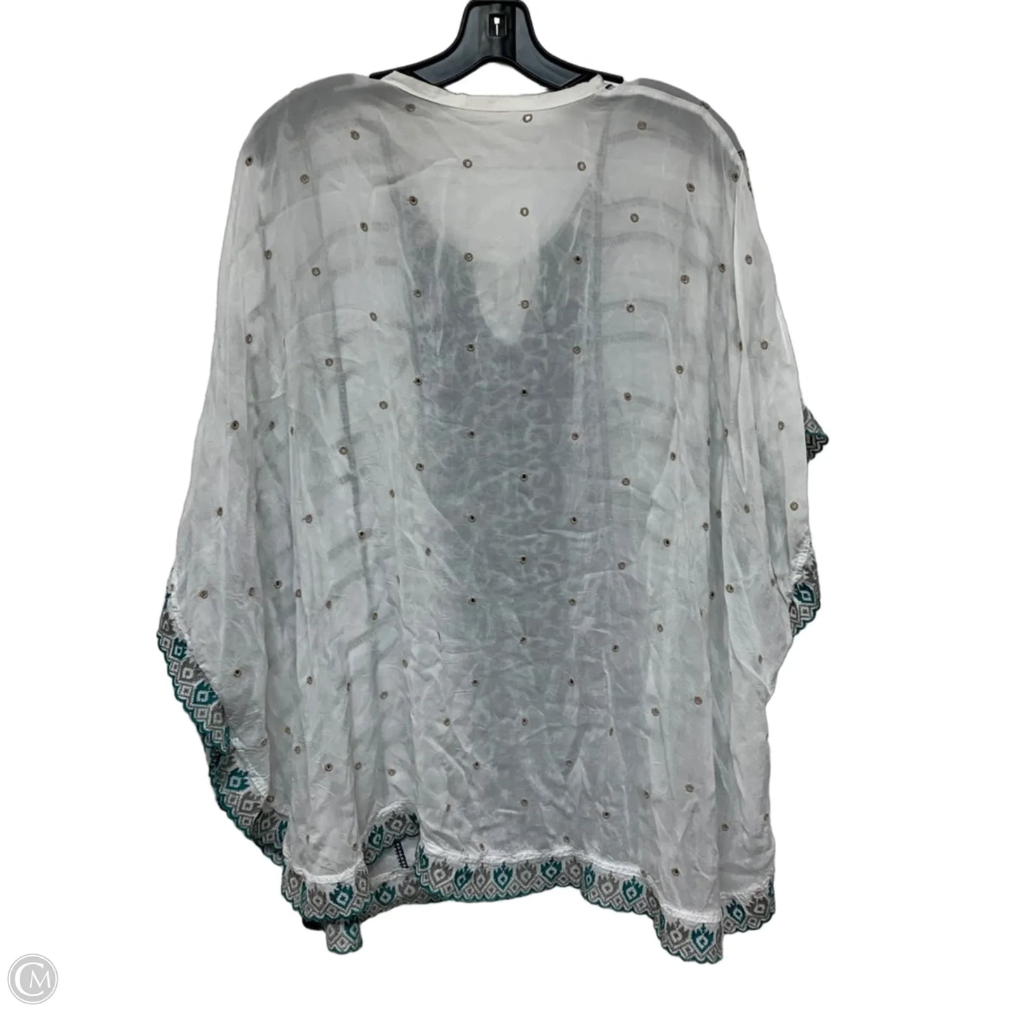 Top Short Sleeve Designer By Johnny Was In White, Size: S