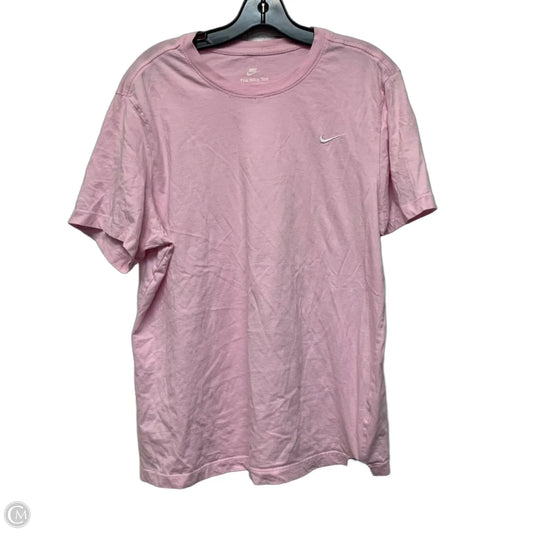 Top Short Sleeve By Nike Apparel In Pink, Size: L