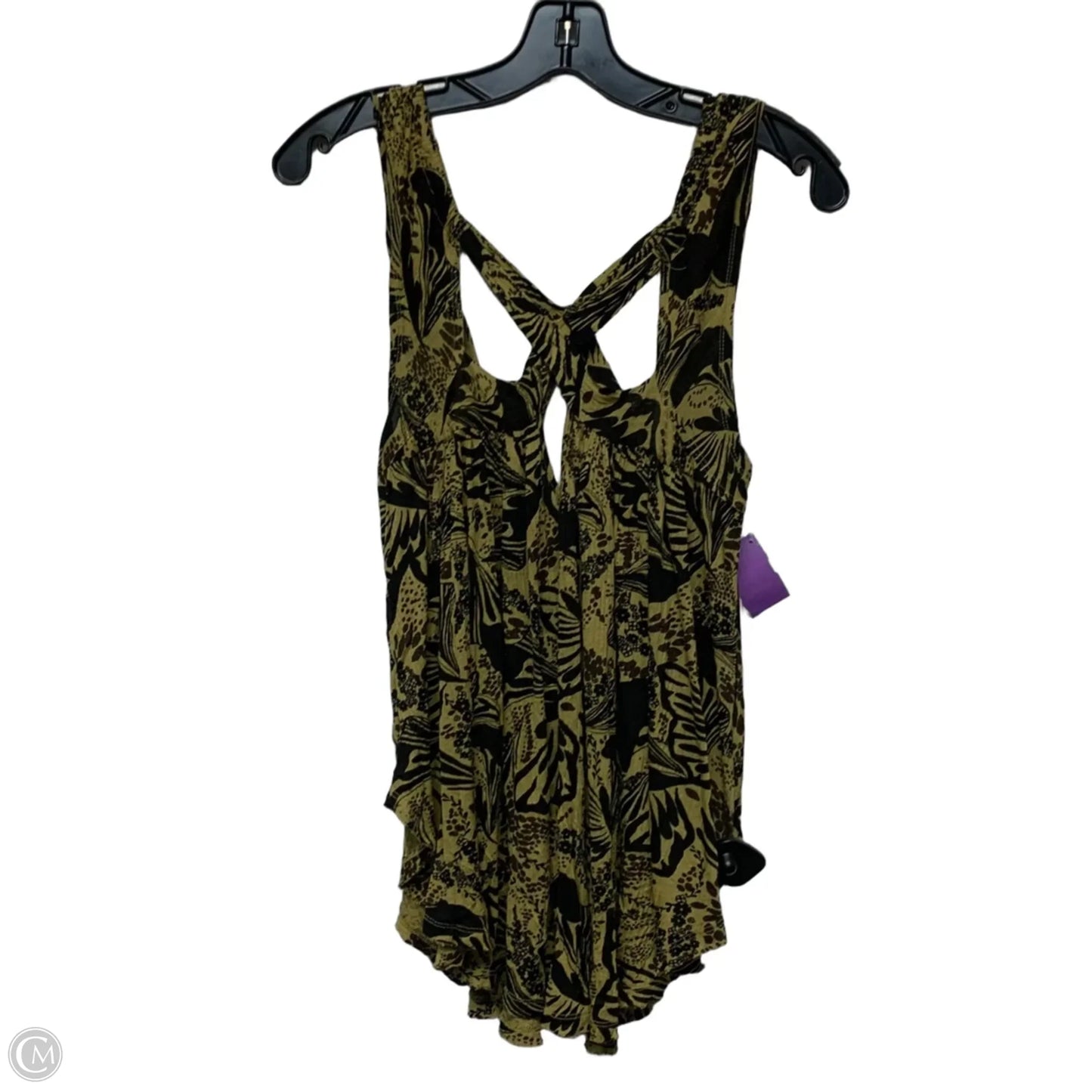 Top Sleeveless By Free People In Black & Green, Size: S