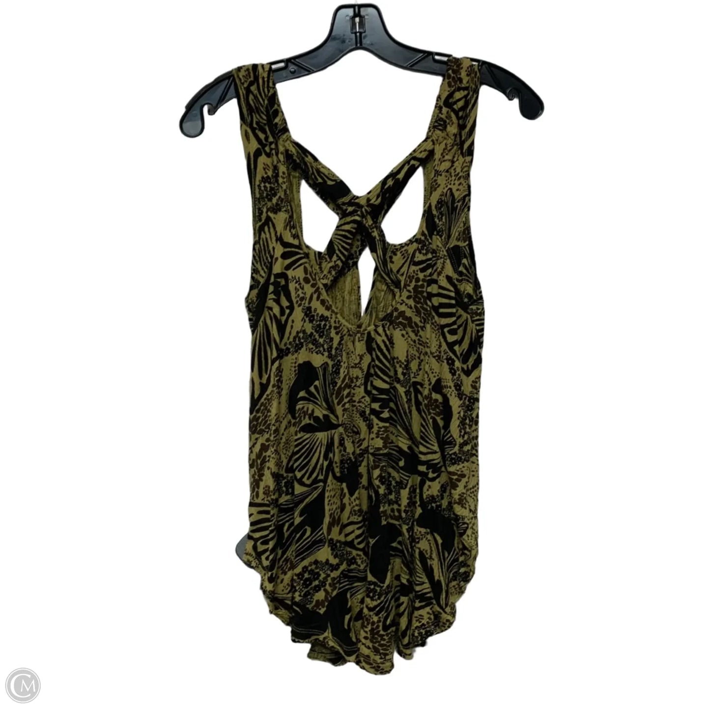 Top Sleeveless By Free People In Black & Green, Size: S