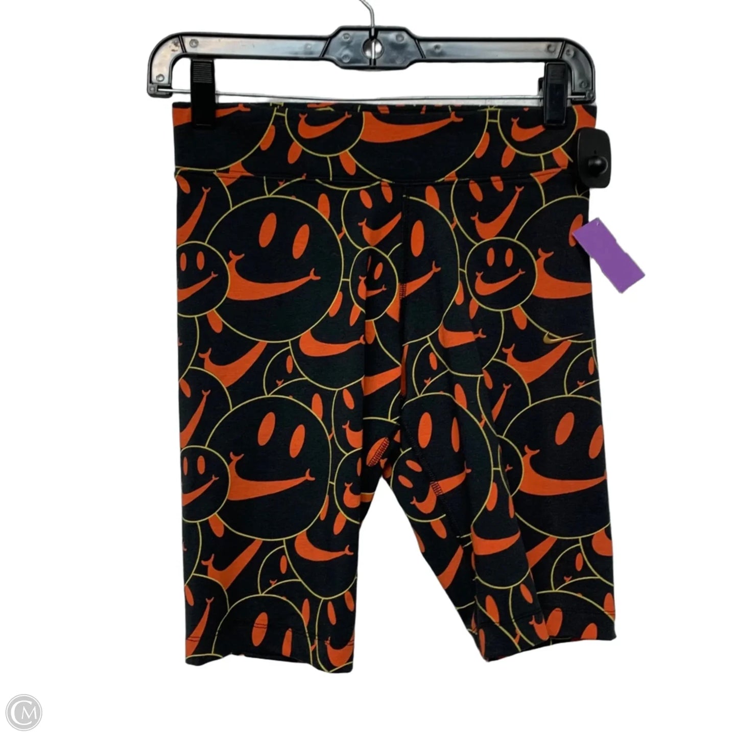 Athletic Shorts By Nike Apparel In Black & Orange, Size: S