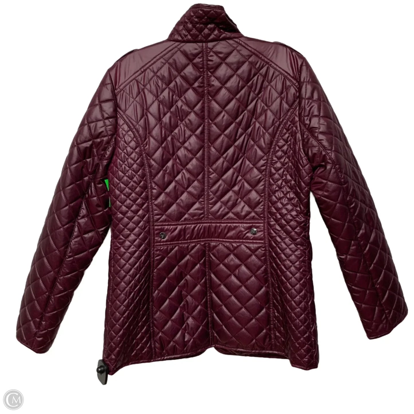 Jacket Puffer & Quilted By Ellen Tracy In Maroon, Size: M