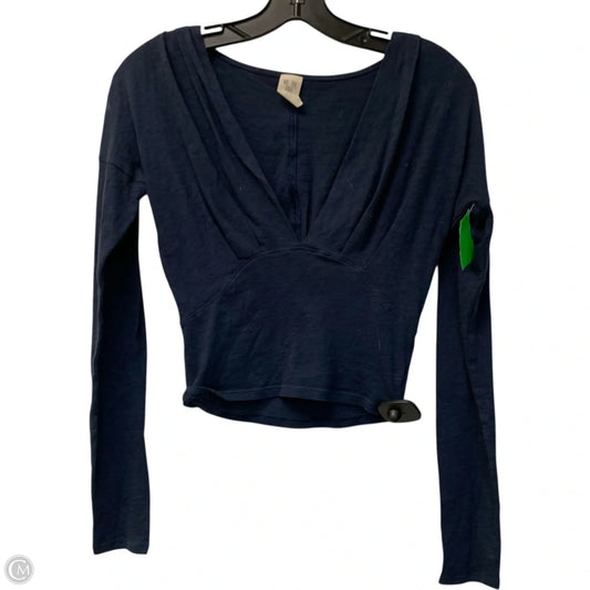 Top Long Sleeve By We The Free In Navy, Size: Xs