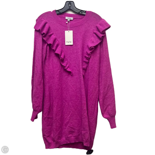 Dress Sweater By Fate In Pink, Size: L