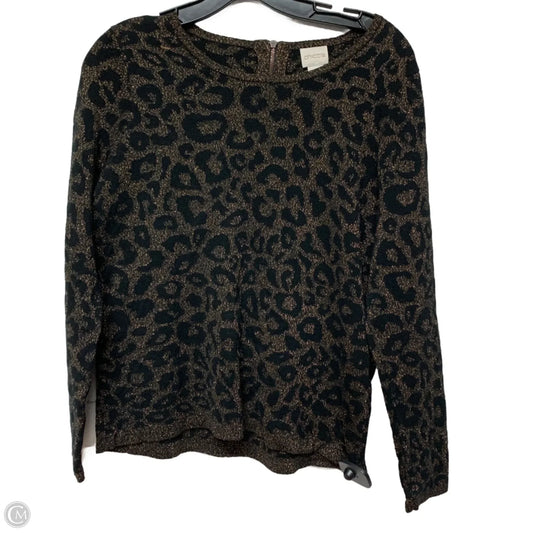 Top Long Sleeve By Chicos In Leopard Print, Size: M