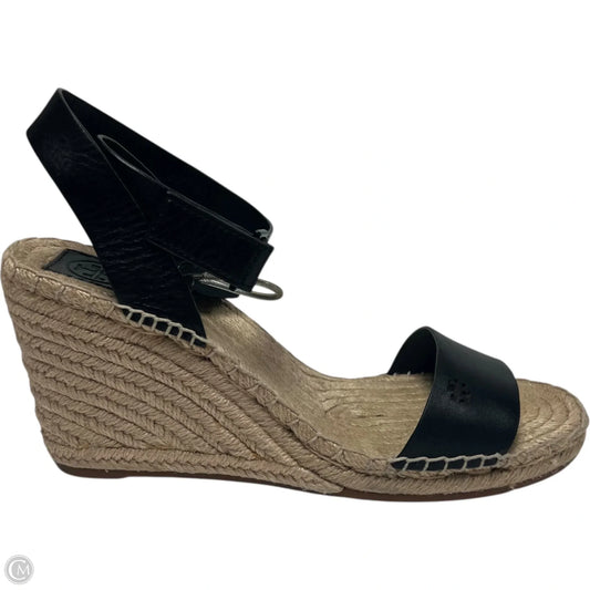 Sandals Designer By Tory Burch In Black & Cream, Size: 10