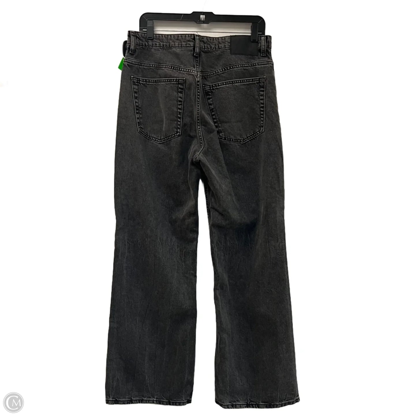 Jeans Wide Leg By Divided In Black Denim, Size: 10