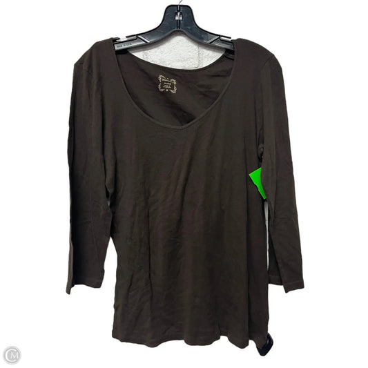 Top Long Sleeve Basic By Old Navy In Brown, Size: Xl