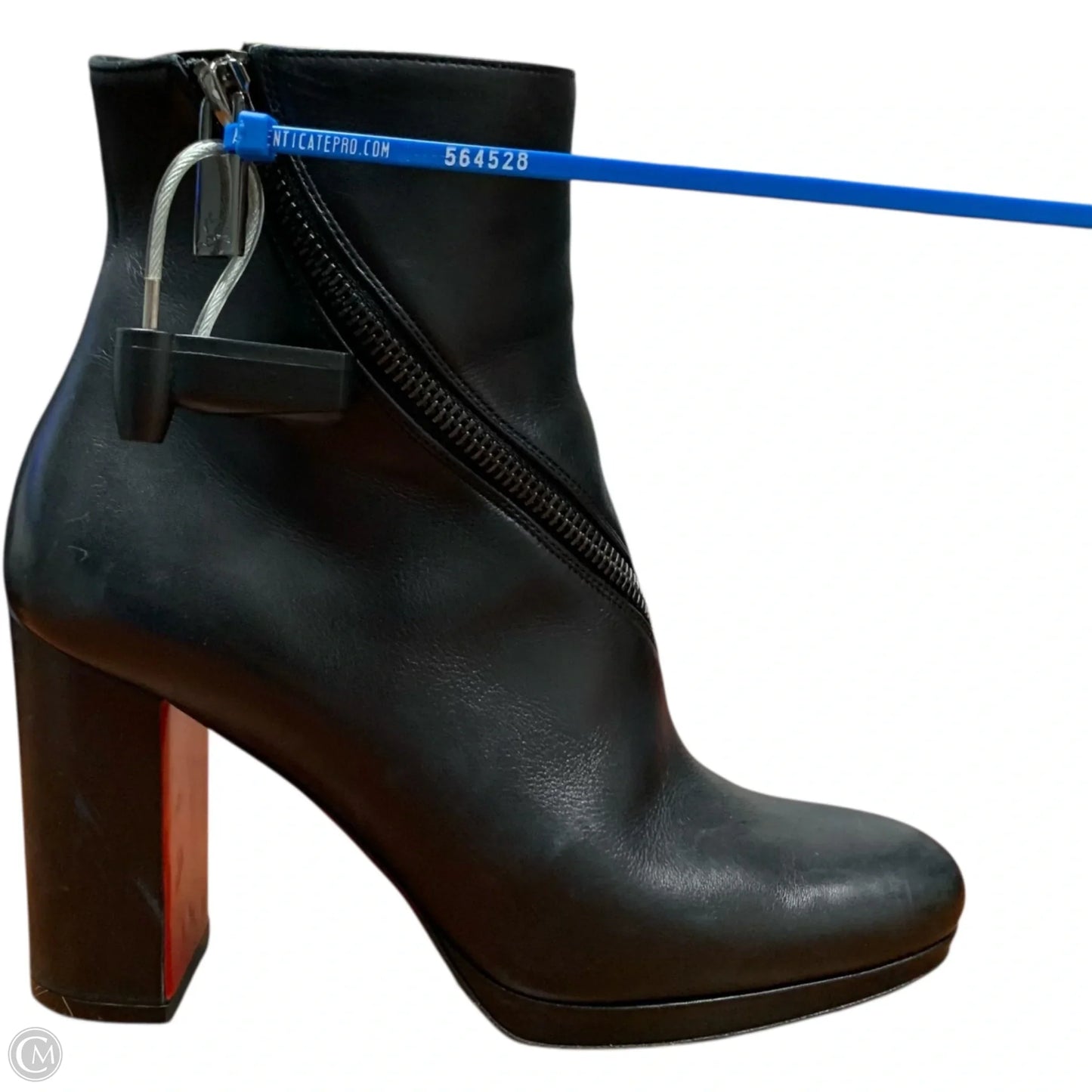 Boots Luxury Designer By Christian Louboutin In Black, Size: 6