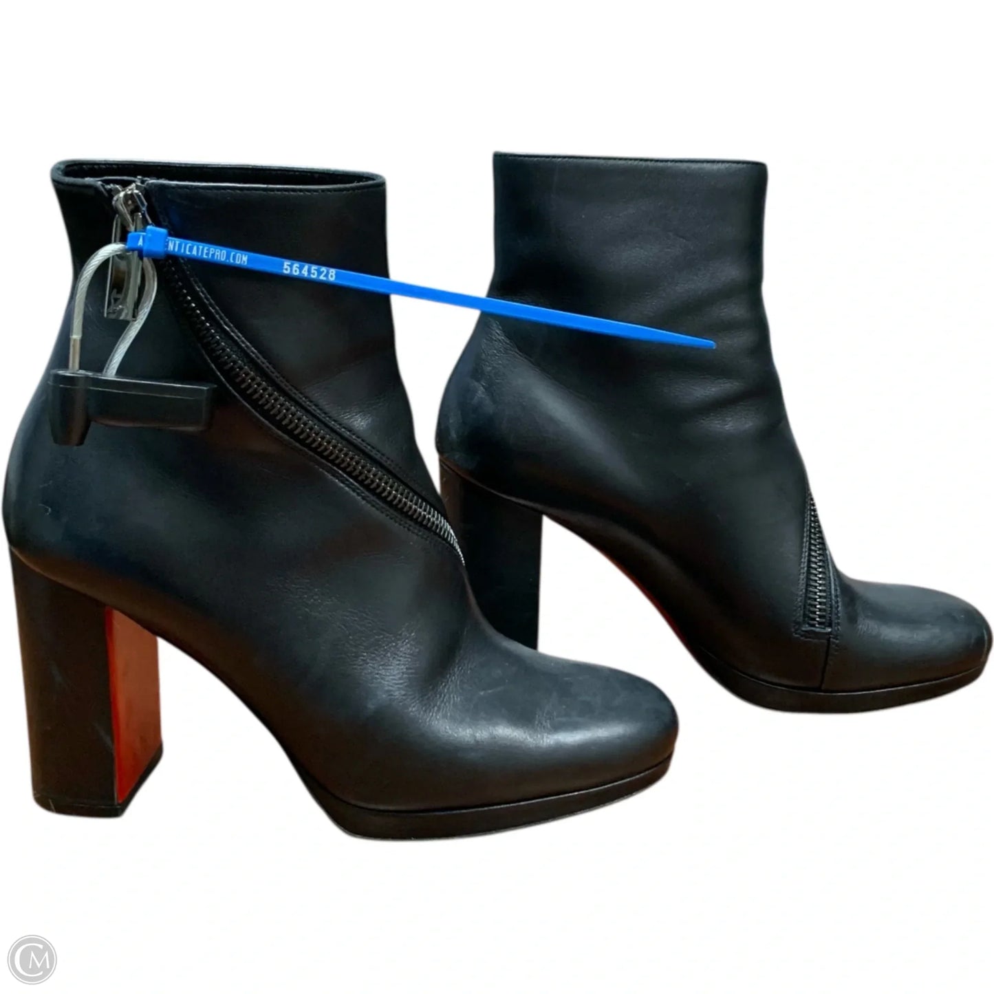 Boots Luxury Designer By Christian Louboutin In Black, Size: 6