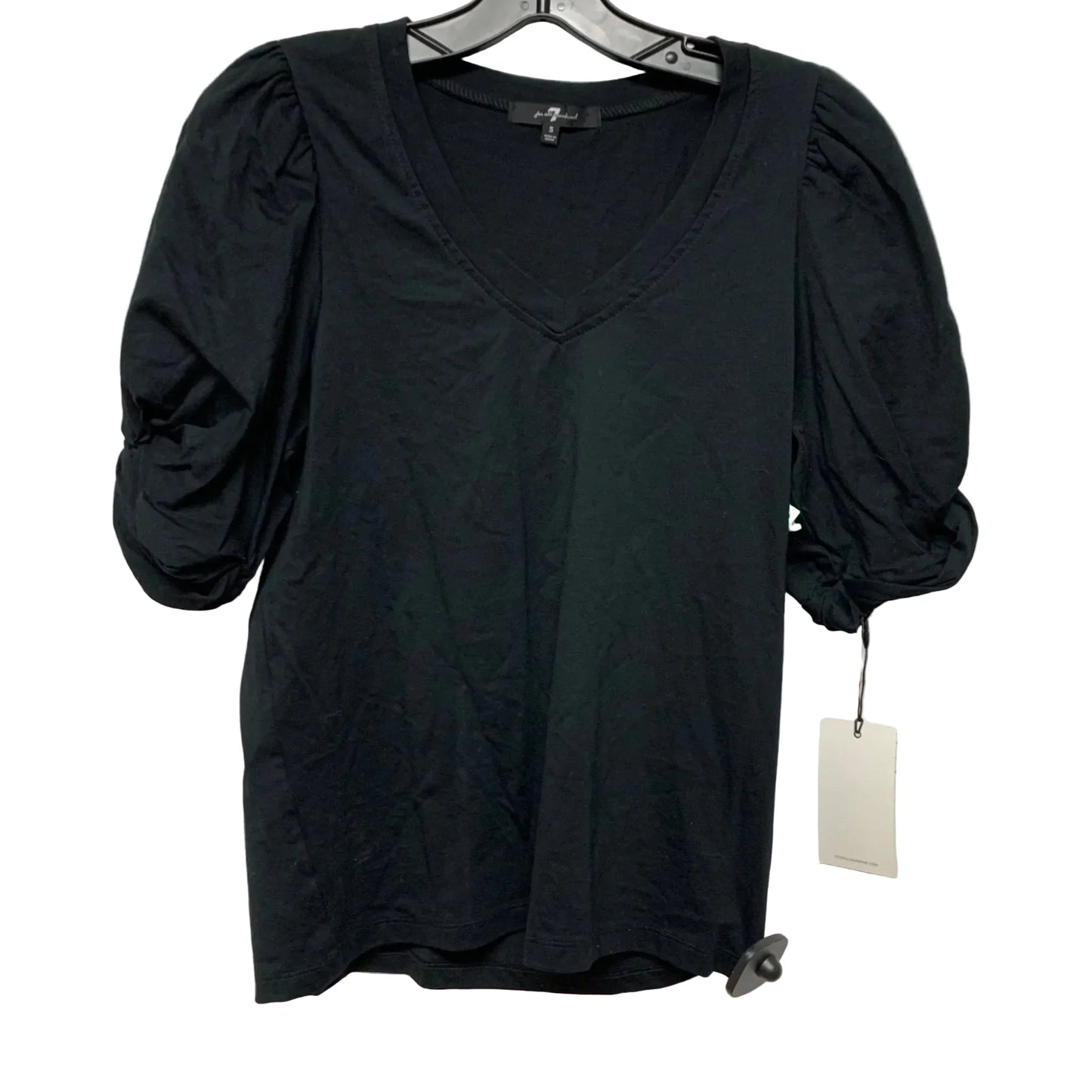 Top Short Sleeve By 7 For All Mankind In Black, Size: S