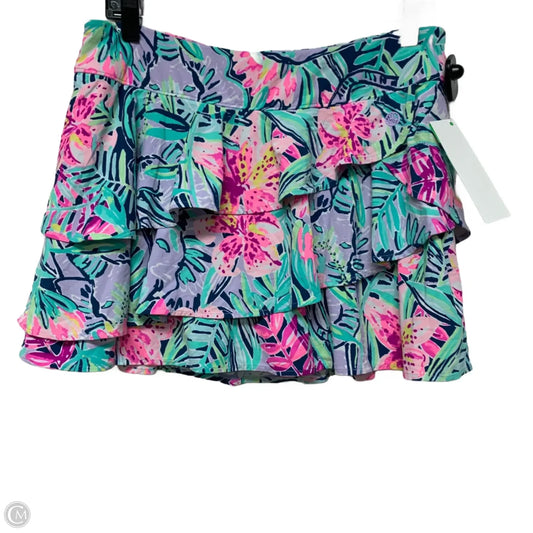 Skort Designer By Lilly Pulitzer In Pink & Purple, Size: L