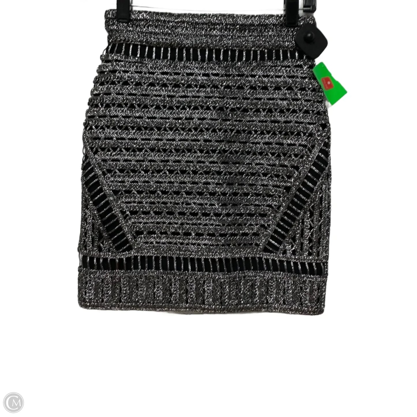 Skirt Mini & Short By maje In Black & Silver, Size: Xs