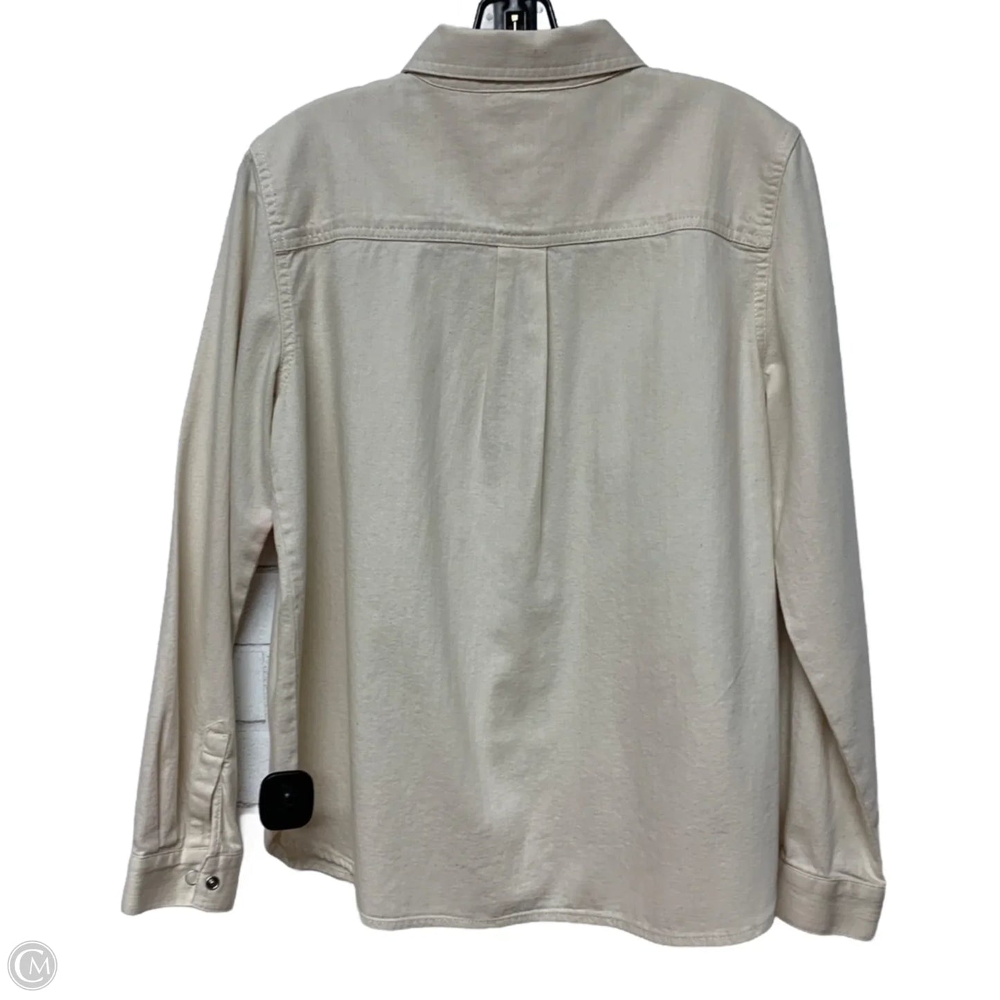 Jacket Shirt By Loft In Cream, Size: M