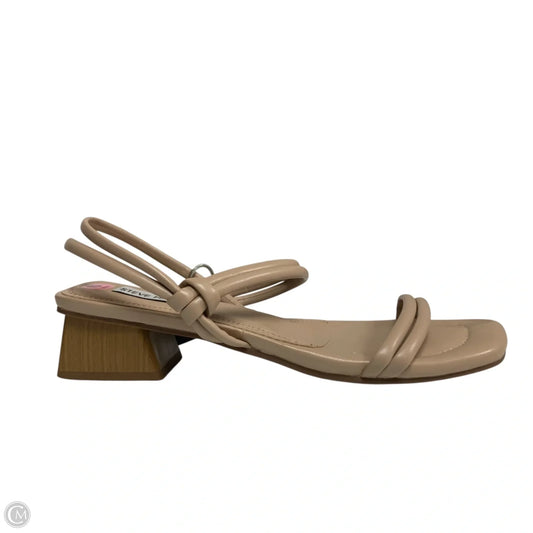 Sandals Heels Block By Steve Madden In Beige, Size: 9