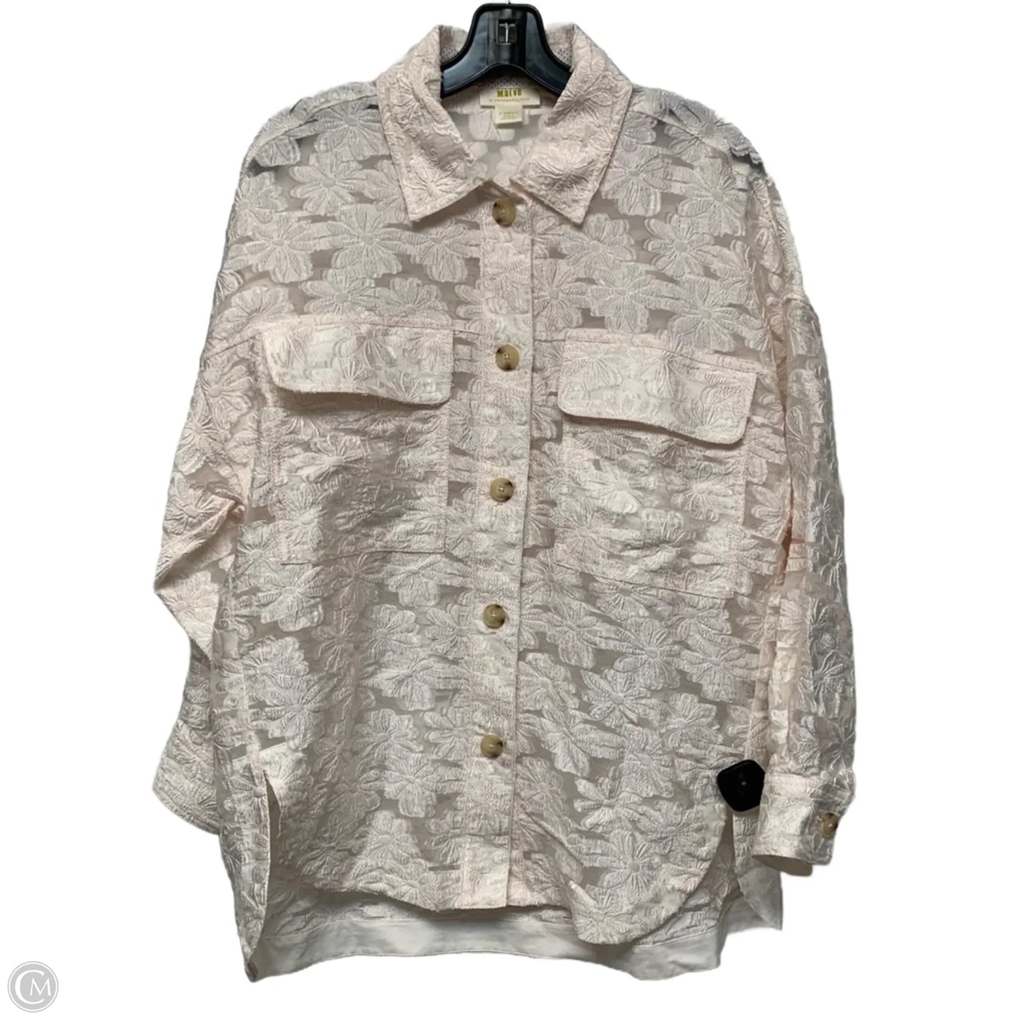 Top Long Sleeve By Maeve In Cream, Size: Xs