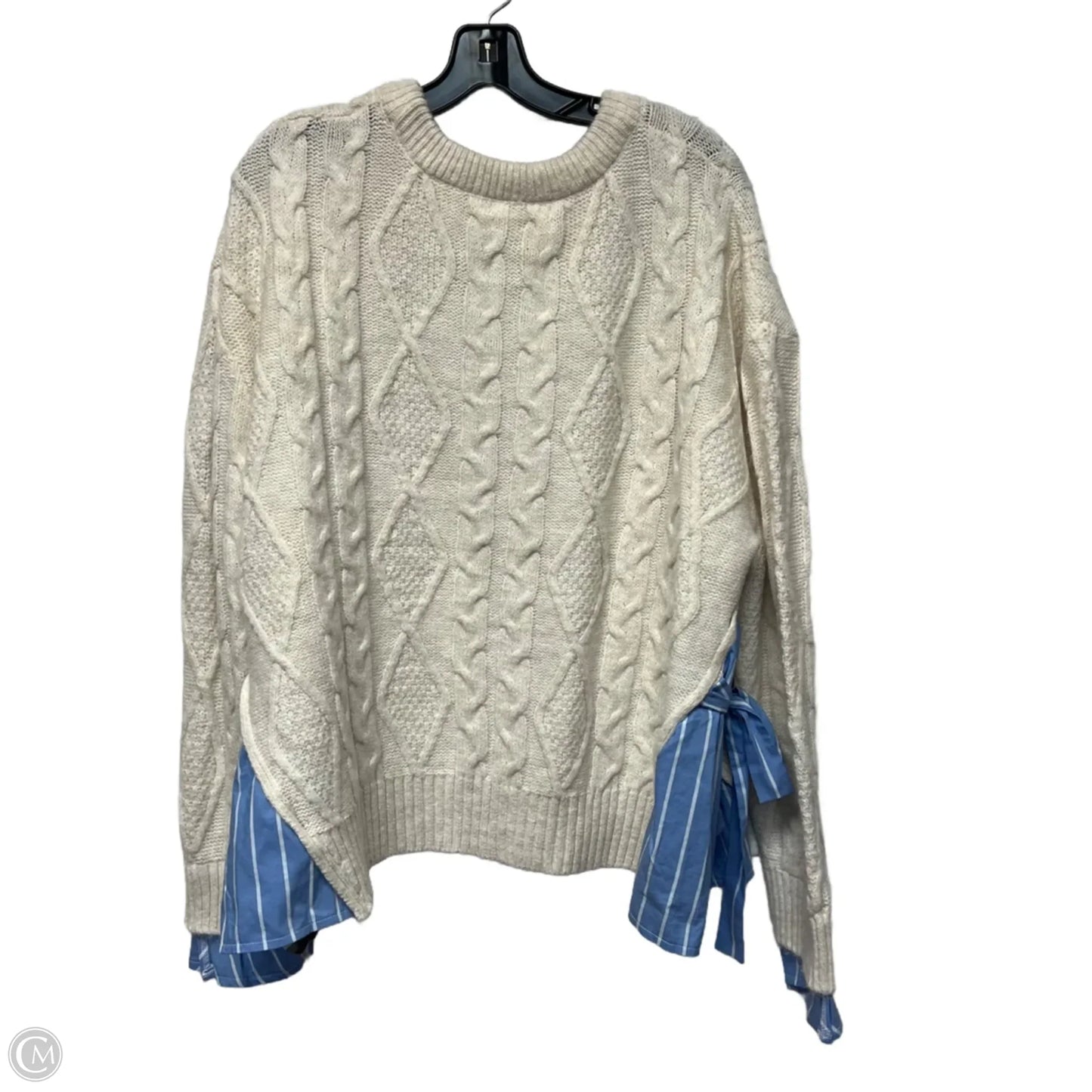 Sweater By Anthropologie In Cream, Size: Xl