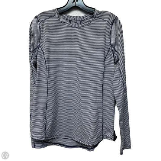 Athletic Top Long Sleeve Collar By Duluth Trading In Blue & White, Size: S