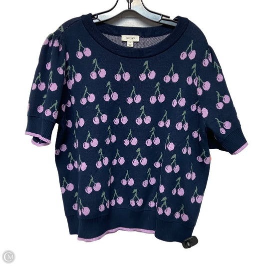 Sweater Short Sleeve By On 34th In Blue & Pink, Size: 1x